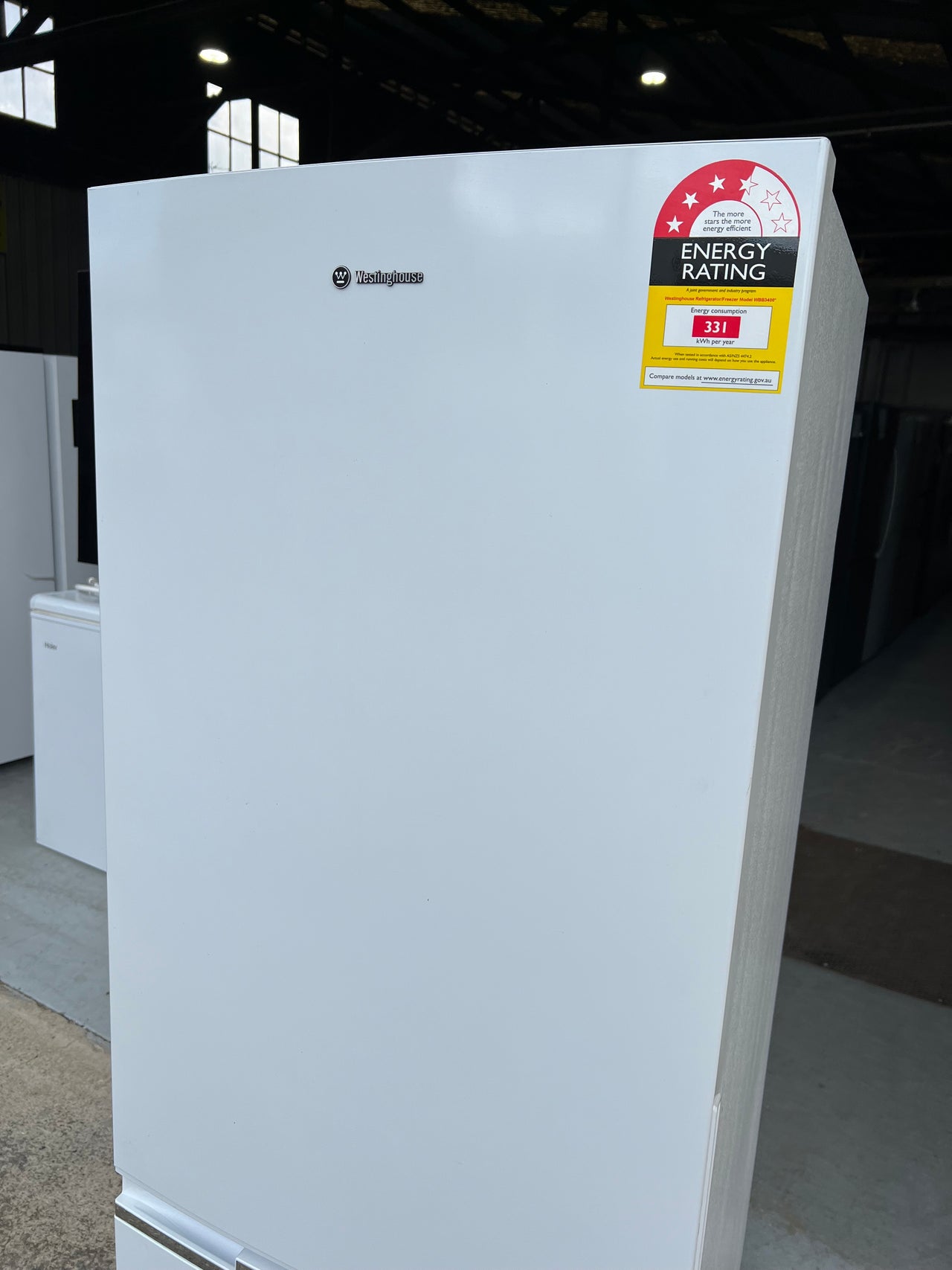 Second hand Westinghouse 340L Bottom Mount Fridge Model: WBB3400WG - Second Hand Appliances Geebung