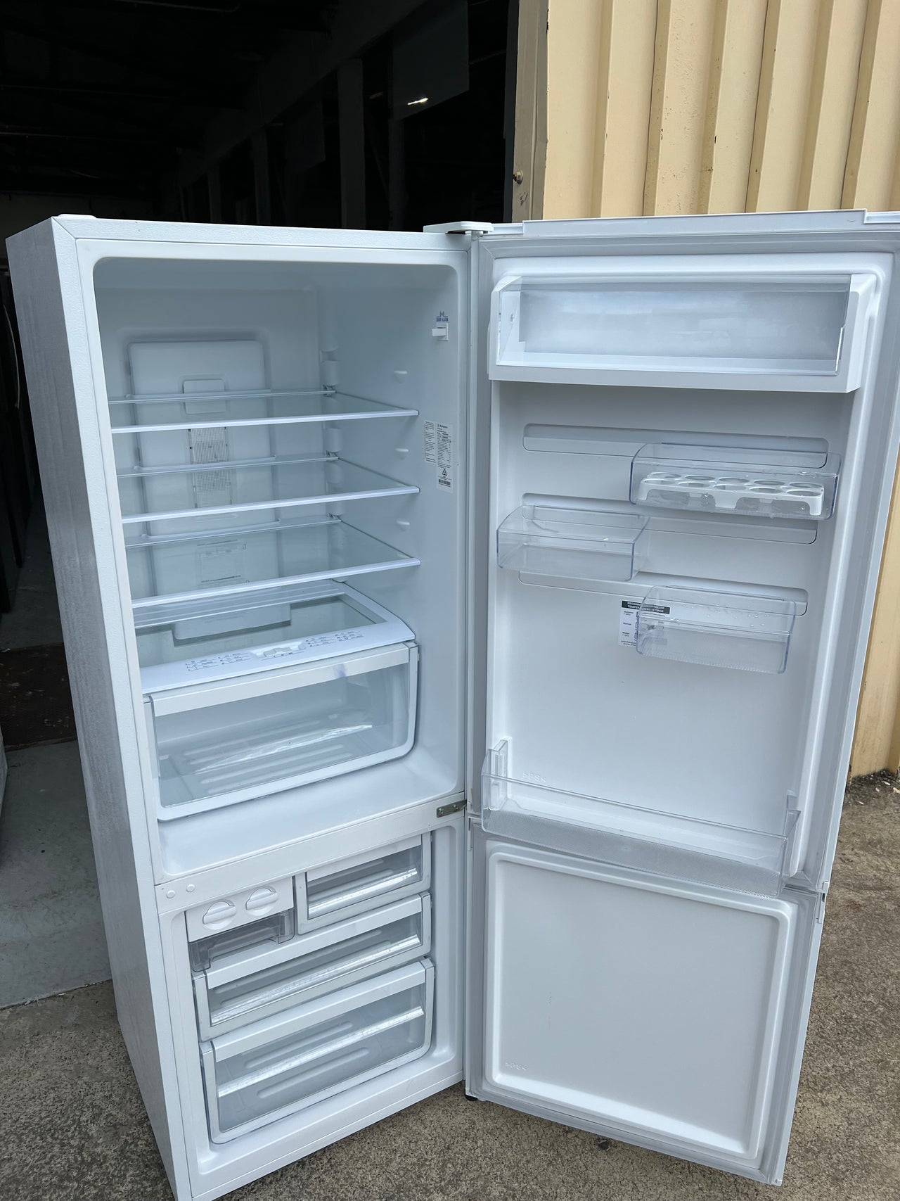 Second hand Westinghouse 340L Bottom Mount Fridge Model: WBB3400WG - Second Hand Appliances Geebung