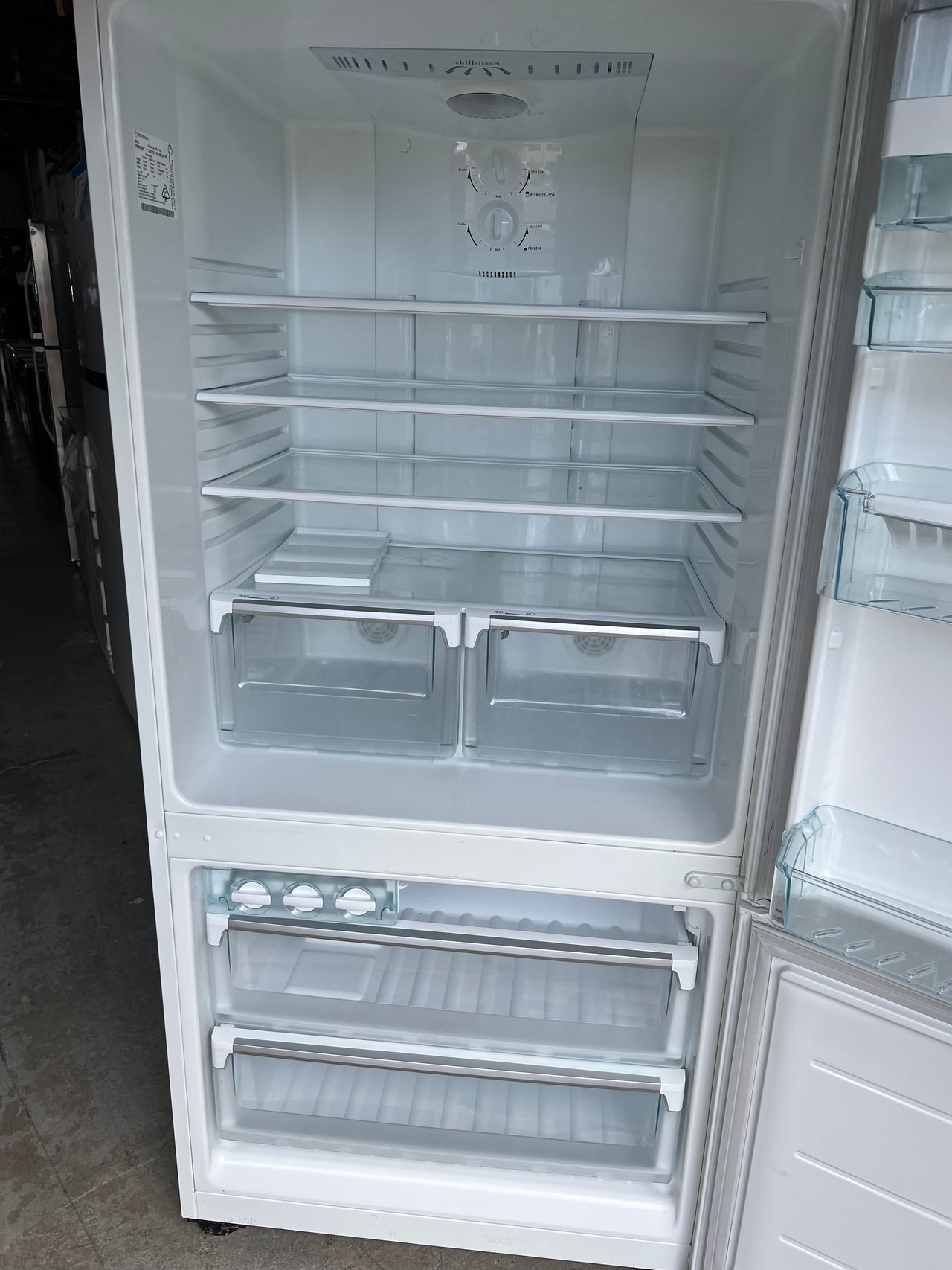 Second hand 510L Bottom Mount Fridge  Model: WBM5100WB - Second Hand Appliances Geebung