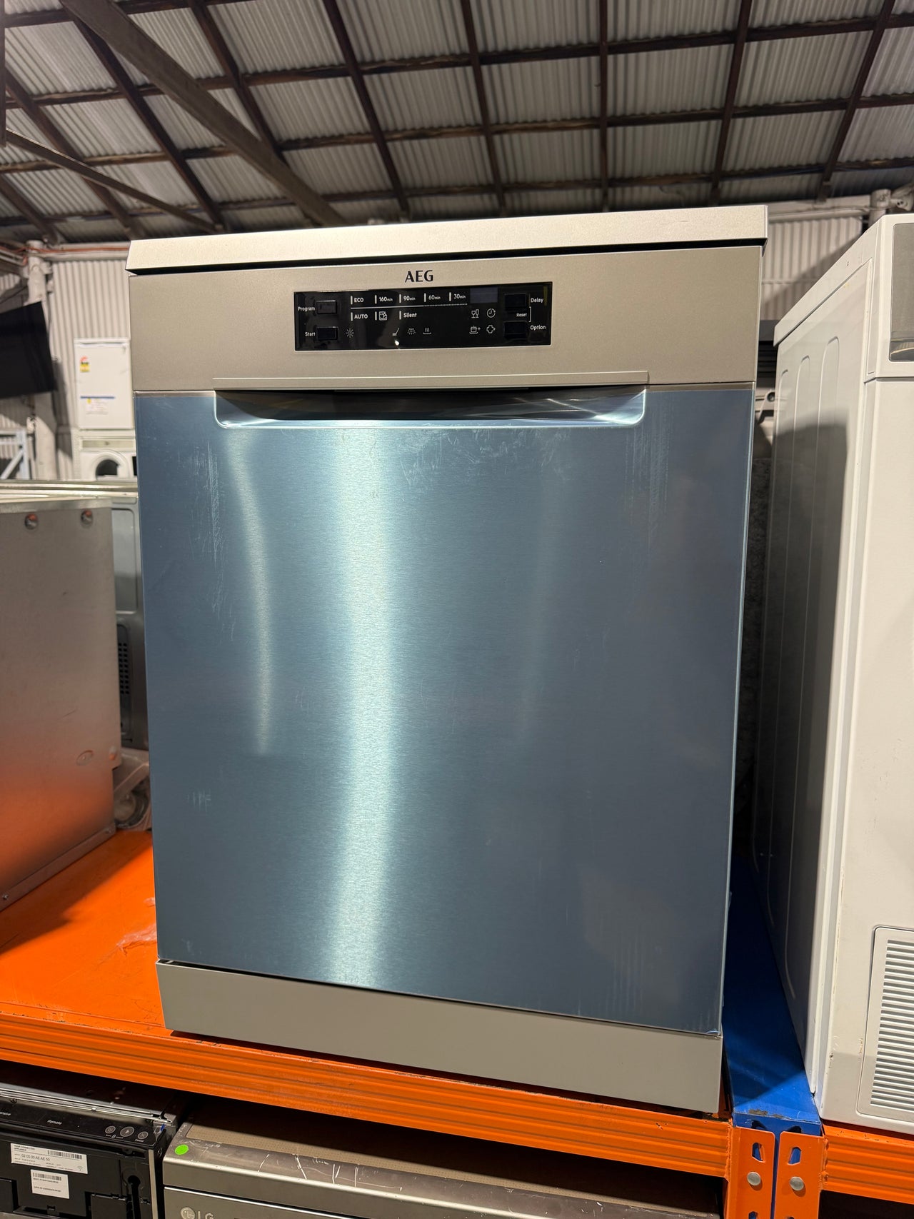 Factory second AEG 60cm Freestanding Dishwasher – Stainless Steel FFB53600PM