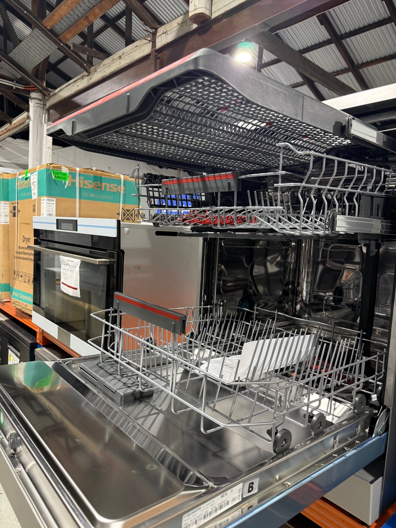 Factory second AEG 60cm Freestanding Dishwasher – Stainless Steel FFB53600PM