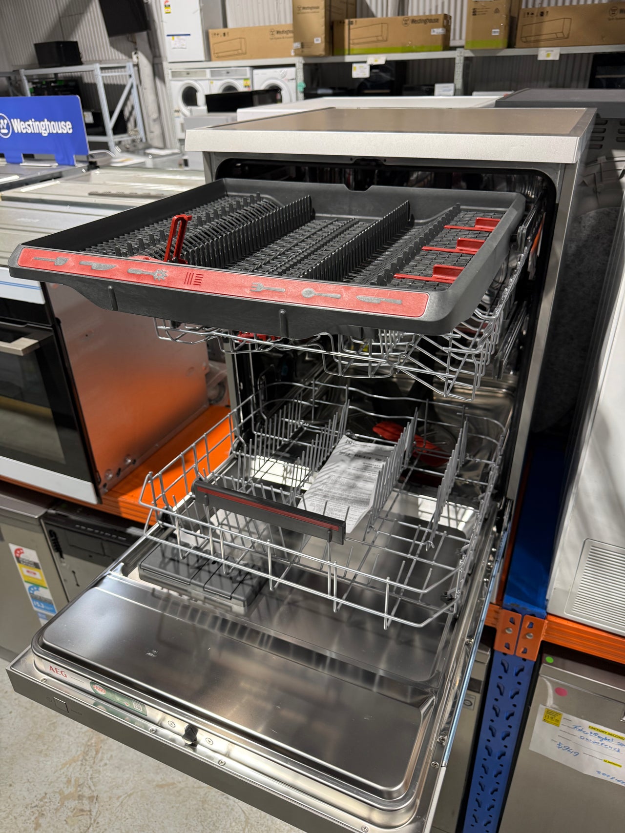 Factory second AEG 60cm Freestanding Dishwasher – Stainless Steel FFB53600PM