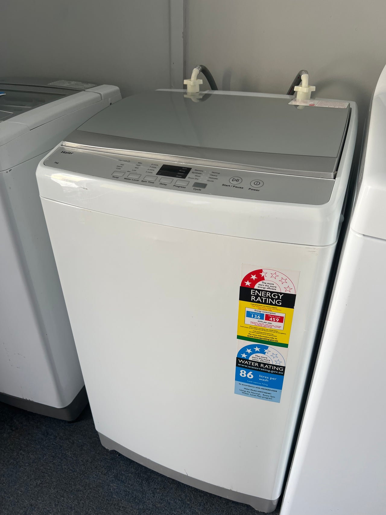 haier 7kg top load washer hwt70aw1