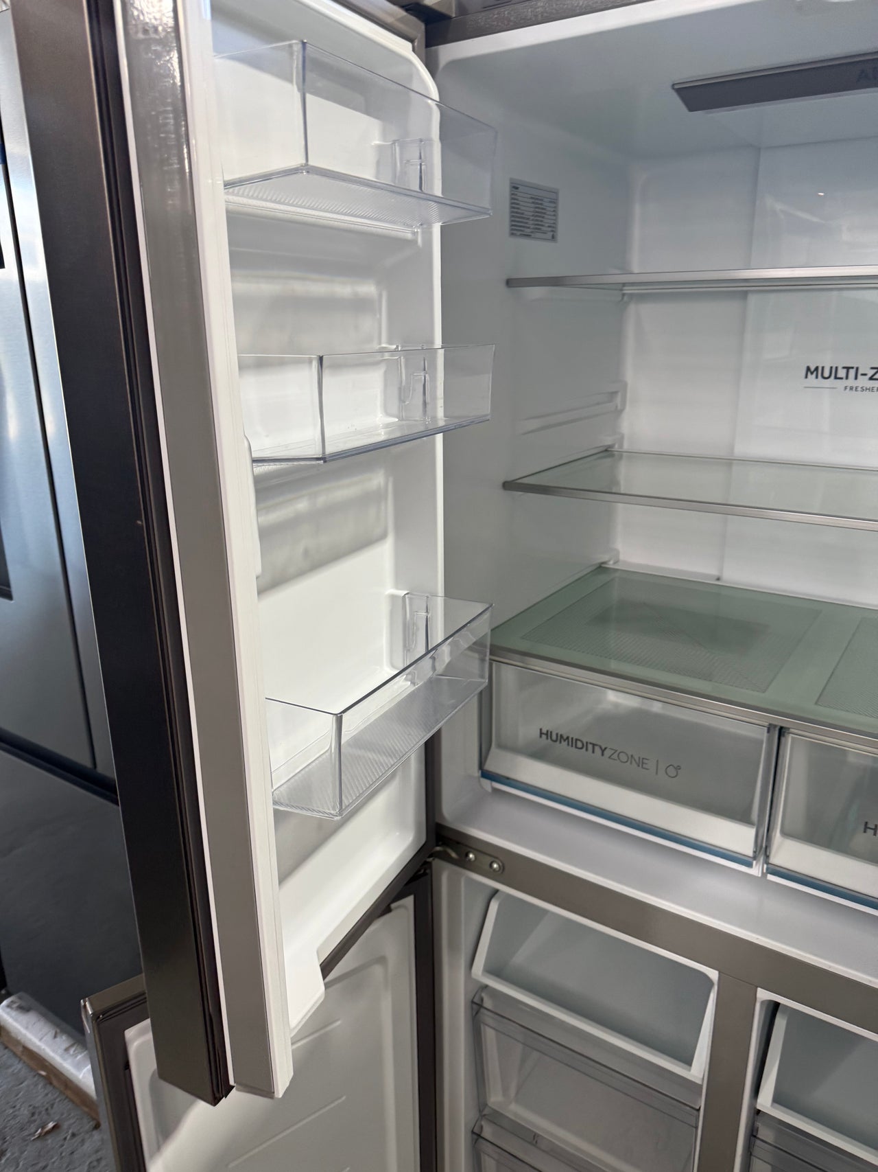 Factory second Haier 463L Quad Door Refrigerator Stainless Steel Model: HRF530YS