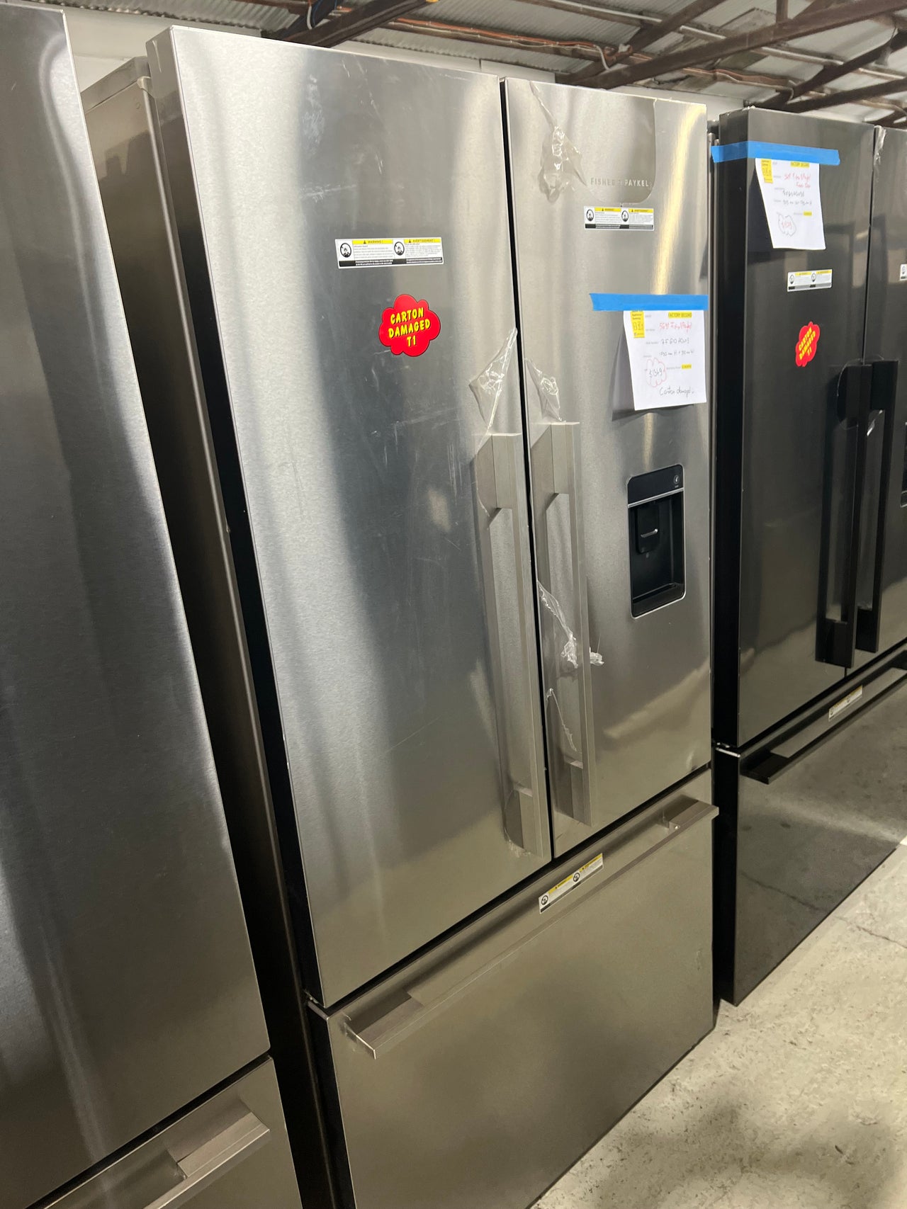 Transportation damaged Fisher&Paykel 569L ActiveSmart French Door Fridge - Second Hand Appliances Geebung