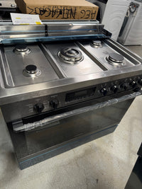 Thumbnail for Factory second Electrolux 90cm Dual Fuel Freestanding Cooker – Dark Stainless Steel (EFEP916DSE) - Second Hand Appliances Geebung