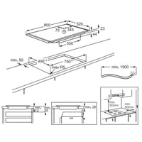 Thumbnail for Factory second AEG 80cm SaphirMatt® 5 Zone Induction Cooktop – Matte Black  Model: NIK85M00AZ