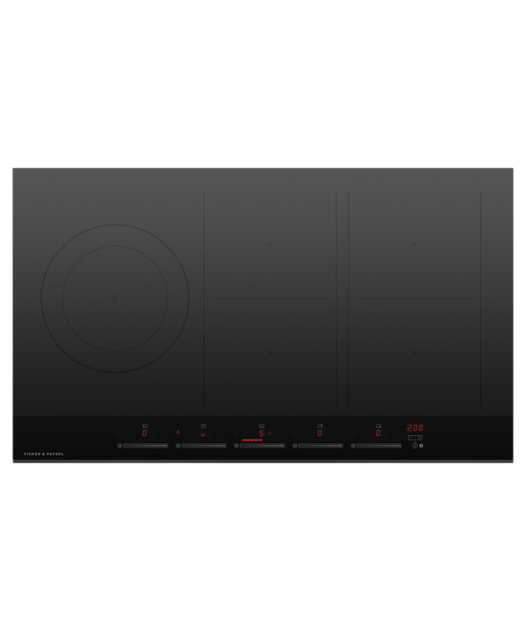 Factory second Fisher & Paykel 90cm Induction Cooktop - Black Glass CI905DTB4 - Second Hand Appliances Geebung