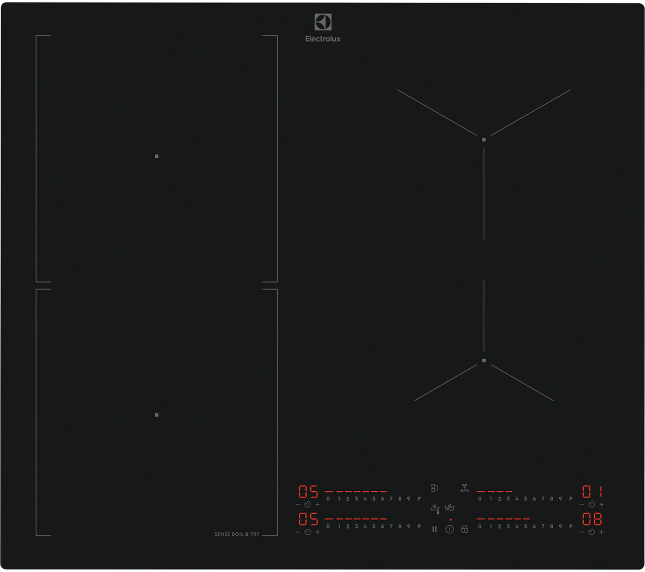 Factory second Electrolux 60cm 800 Series 4 Zone Induction Cooktop with SaphirMatt® Surface – Matte Black KIS67453IT