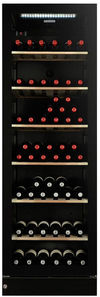 Thumbnail for Factory second Vintec 198 Bottle Multi-Temp Wine Cabinet – Borderless Black Glass V190SG2E-BK