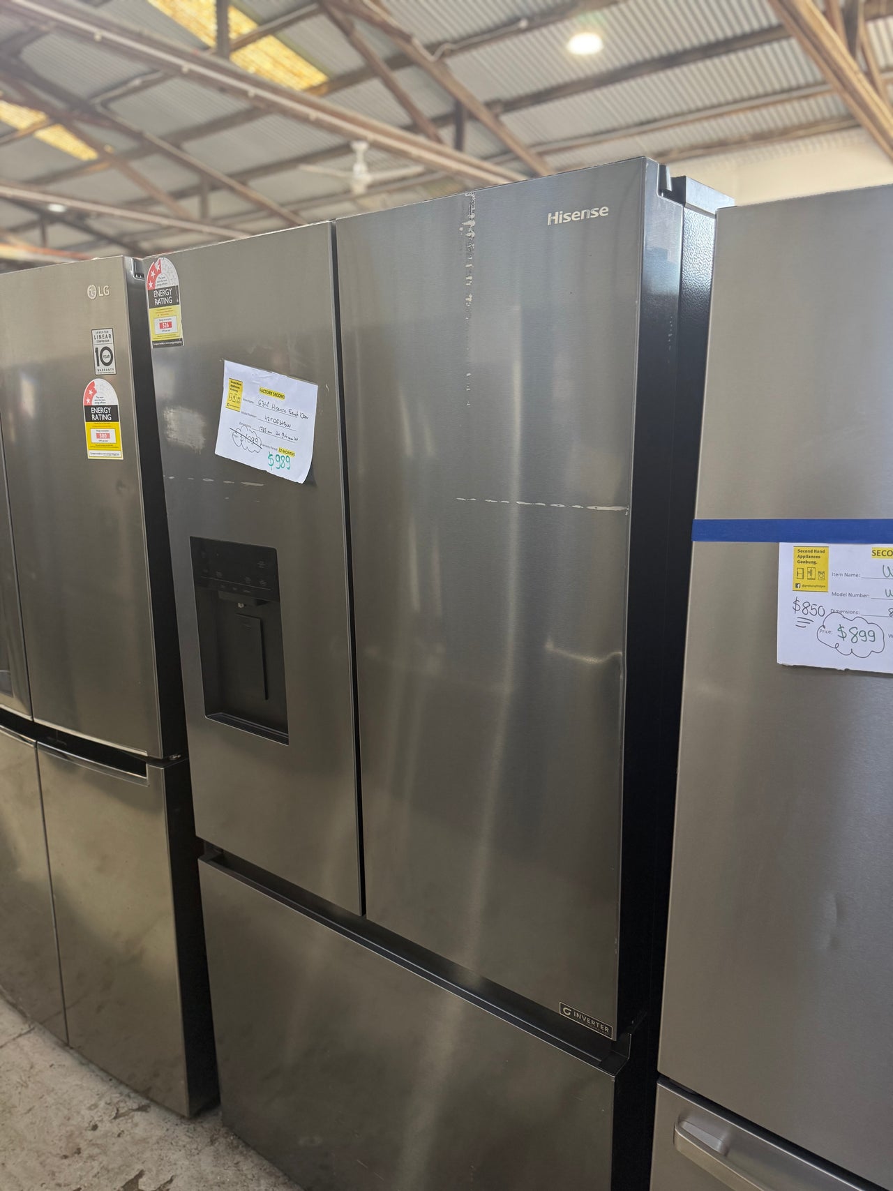 Factory Second Hisense 634L French Door Refrigerator – Black (HRFD634BW)