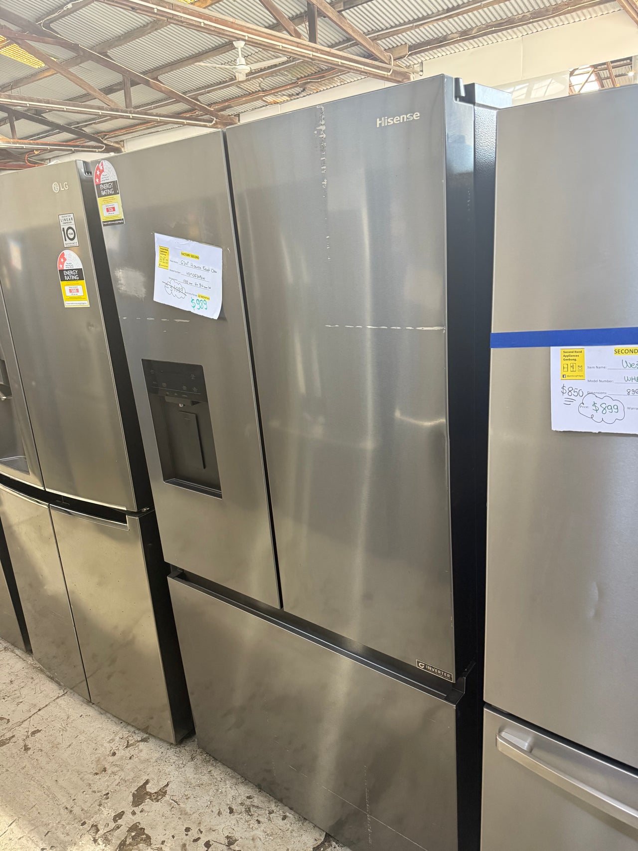 Factory Second Hisense 634L French Door Refrigerator – Black (HRFD634BW)