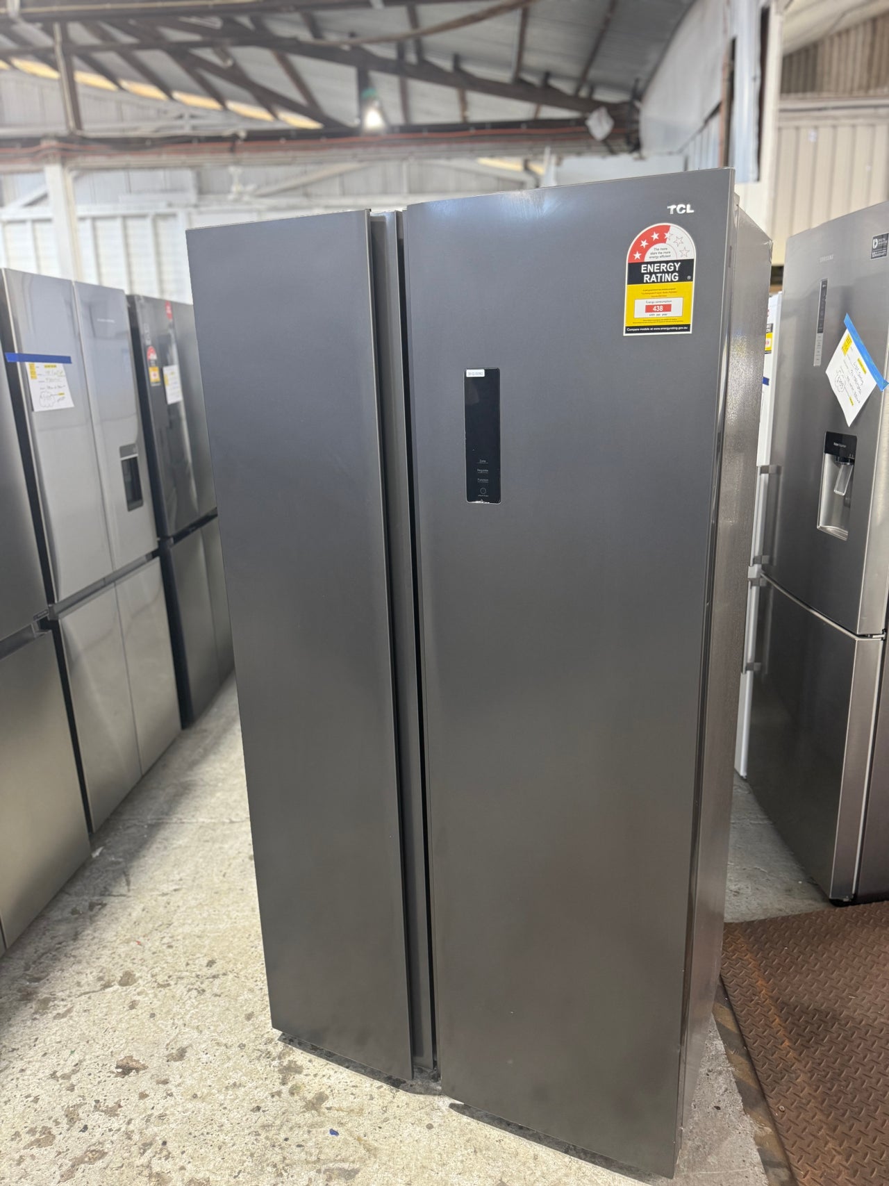 Factory Second TCL 505L Side-by-Side Refrigerator – Grey (P525SBC)