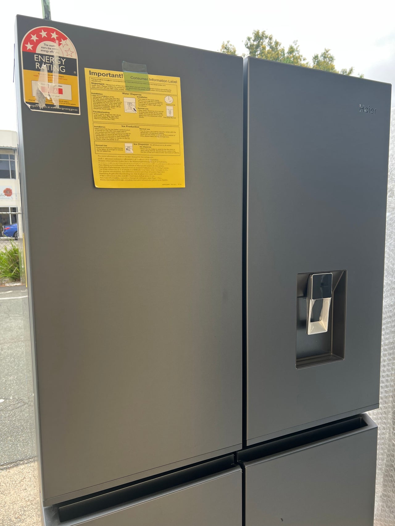 Carton damaged/Factory second Haier 623L Quad Door Refrigerator HRF680YPC with 4.5 star energy - Second Hand Appliances Geebung