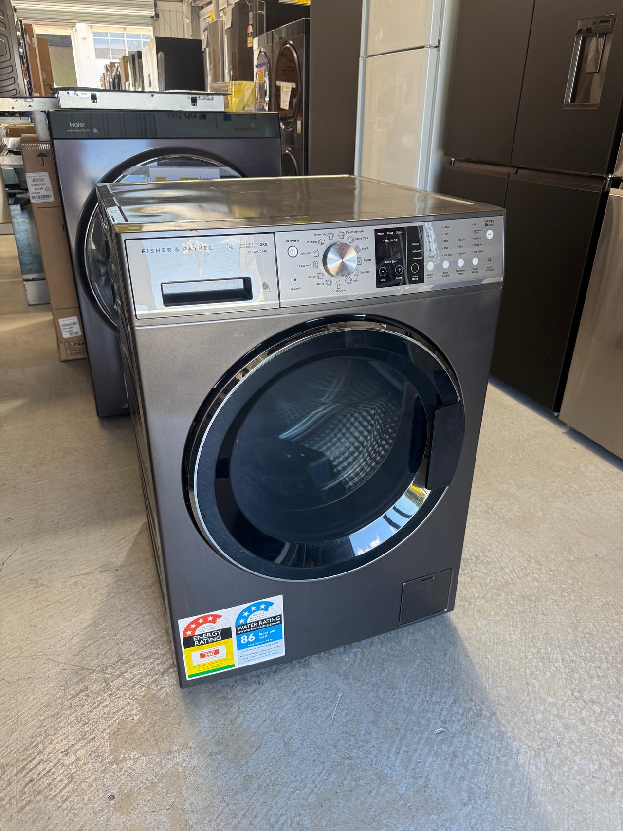 Factory second Fisher & Paykel WH1060SG1 10kg Front Load Washing Machine – Graphite