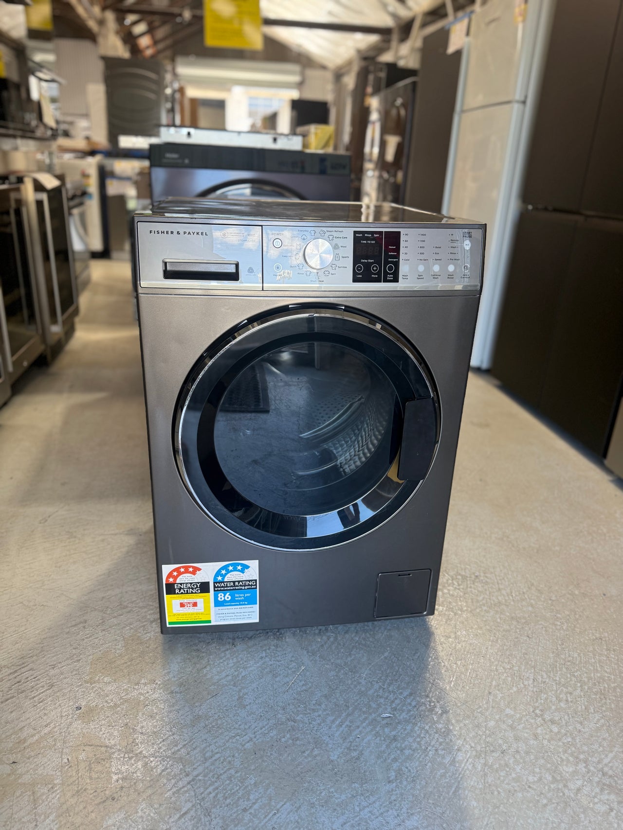 Factory second Fisher & Paykel WH1060SG1 10kg Front Load Washing Machine – Graphite