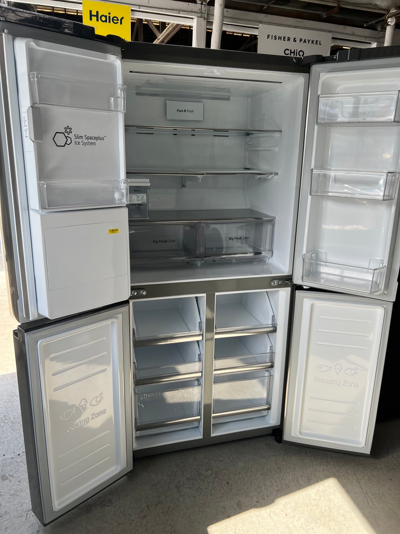 Factory second LG 506L French Door Refrigerator Model: GF-L570PNL with non-plumbed ice maker & water dispenser - Second Hand Appliances Geebung