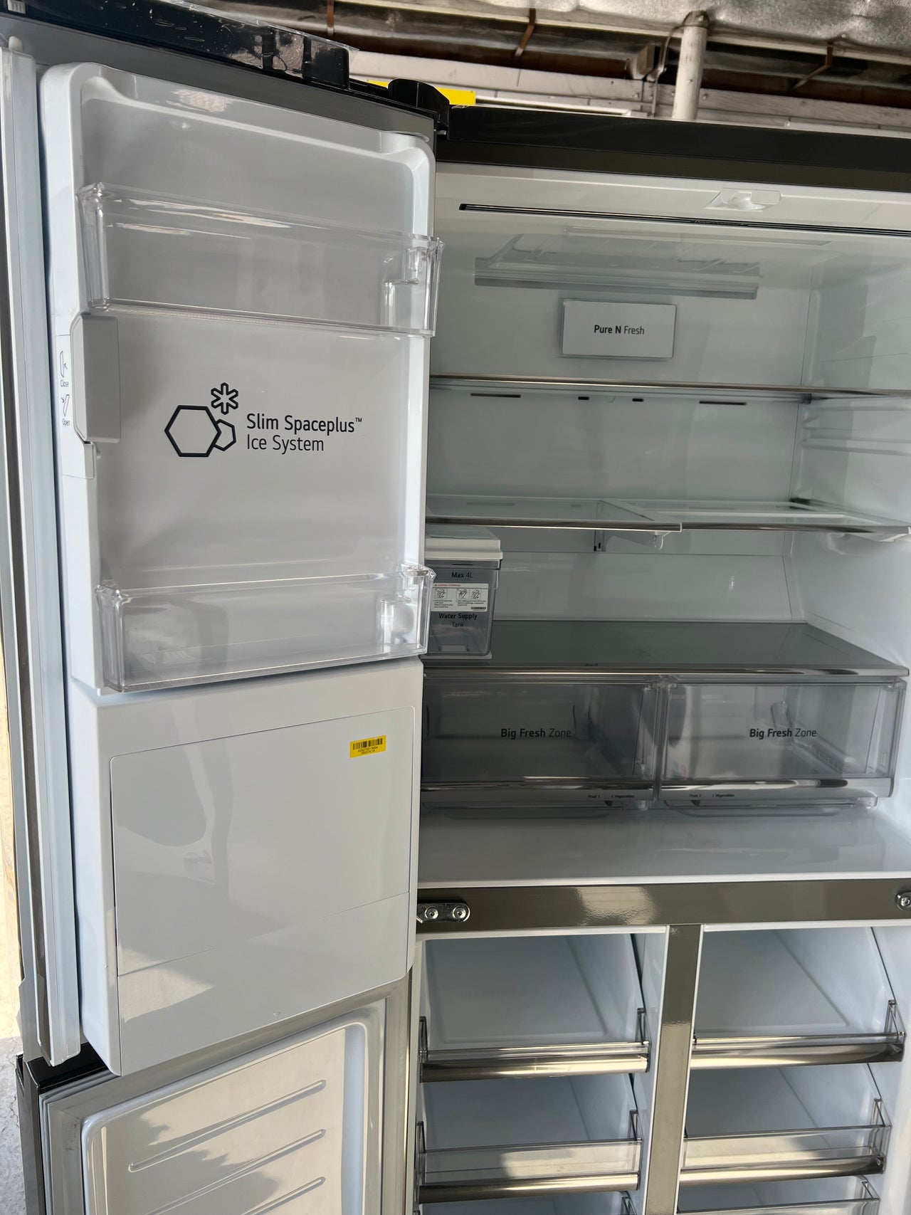 Factory second LG 506L French Door Refrigerator Model: GF-L570PNL with non-plumbed ice maker & water dispenser - Second Hand Appliances Geebung