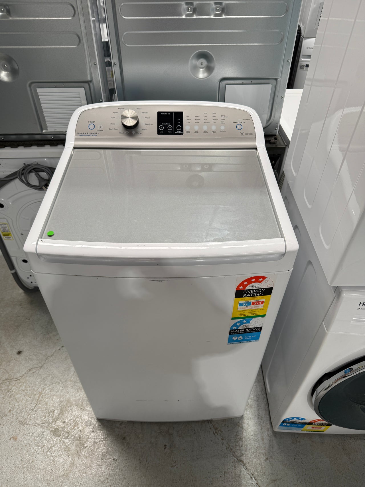 Second hand Fisher & Paykel 8.5kg Top Load Washing Machine – WA8560P1