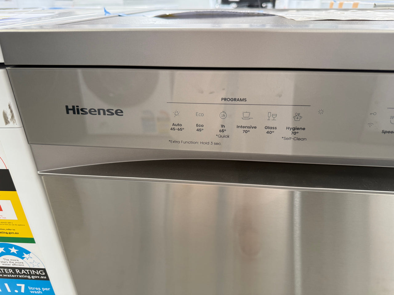 Transportation damaged Hisense Freestanding Dishwasher Stainless Steel HSAA16FS