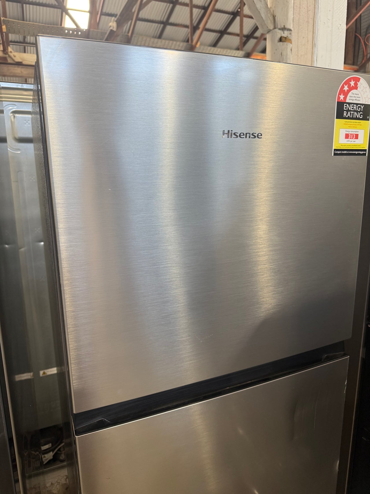 Factory second Hisense 326L Top-Mount Refrigerator – Stainless Steel  Model: HRTF326S