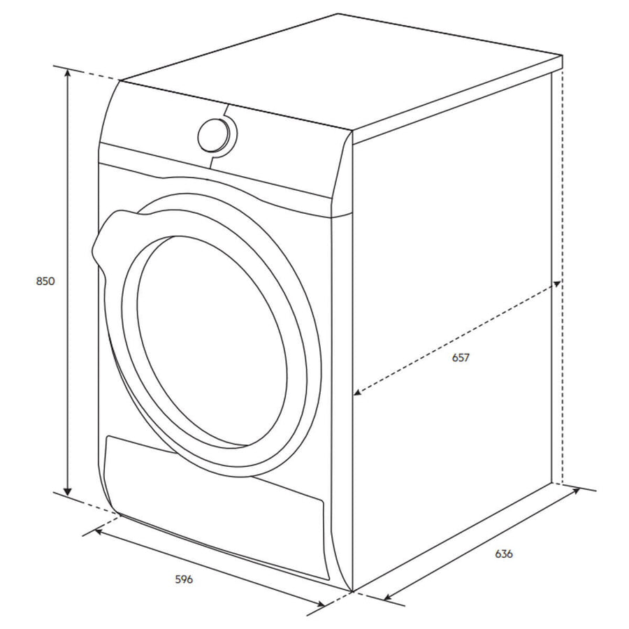 Factory second AEG 9kg 9000X AbsoluteCare Pro Heat Pump Dryer – T959V6PDC