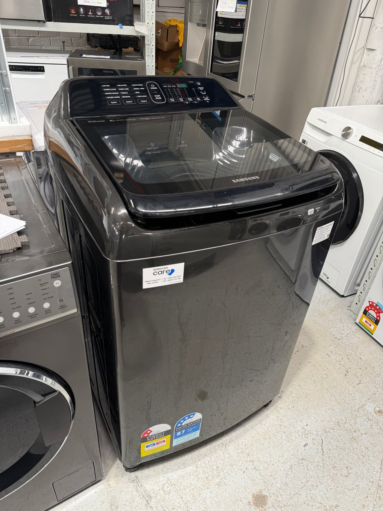 Second hand Samsung 8.5Kg Activ DualWash Top Load Washing Machine Model: WA85N6750BV - Second Hand Appliances Geebung