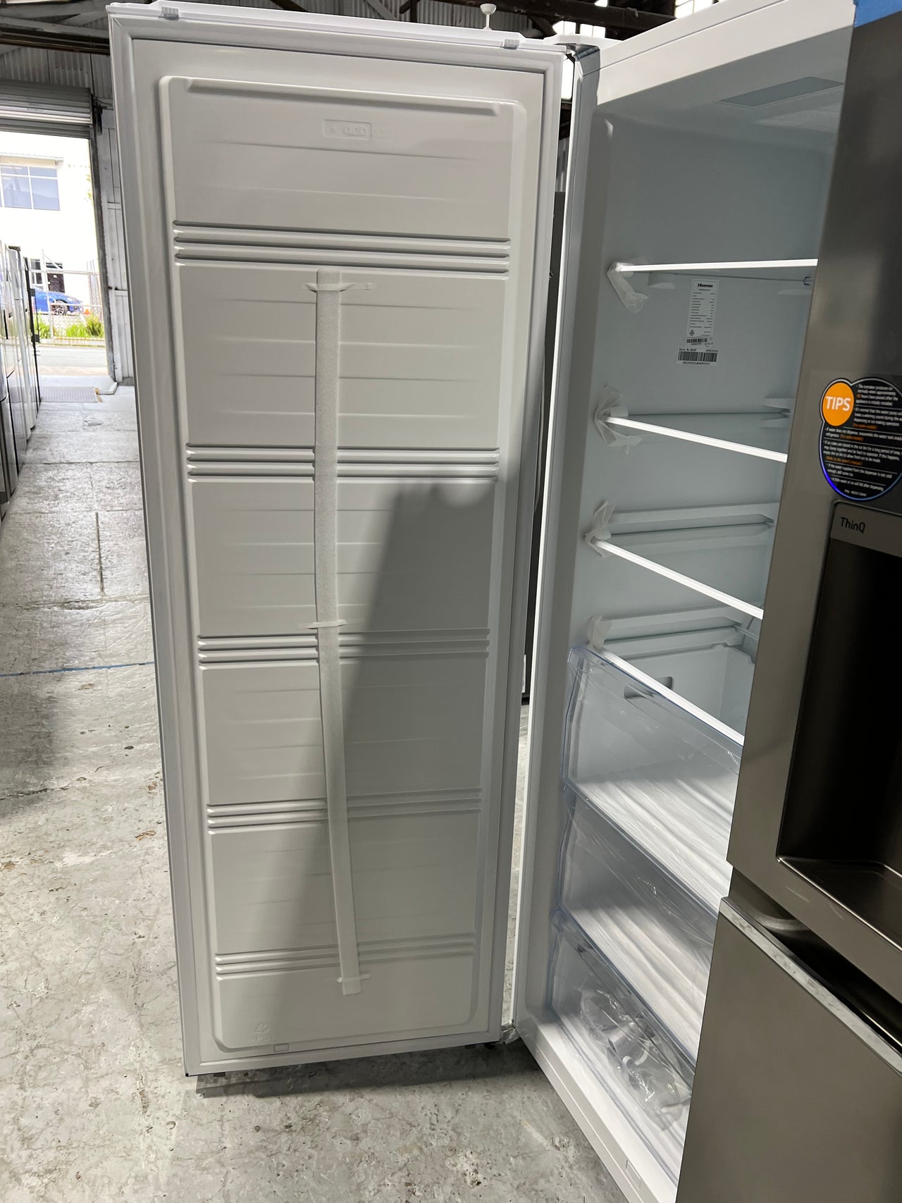 Factory second Hisense 240L Upright Hybrid Fridge Freezer White HRVF240 - Second Hand Appliances Geebung