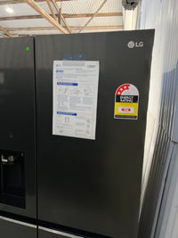 Thumbnail for 635L Side by Side Fridge in Matte Black Finish - Second Hand Appliances Geebung