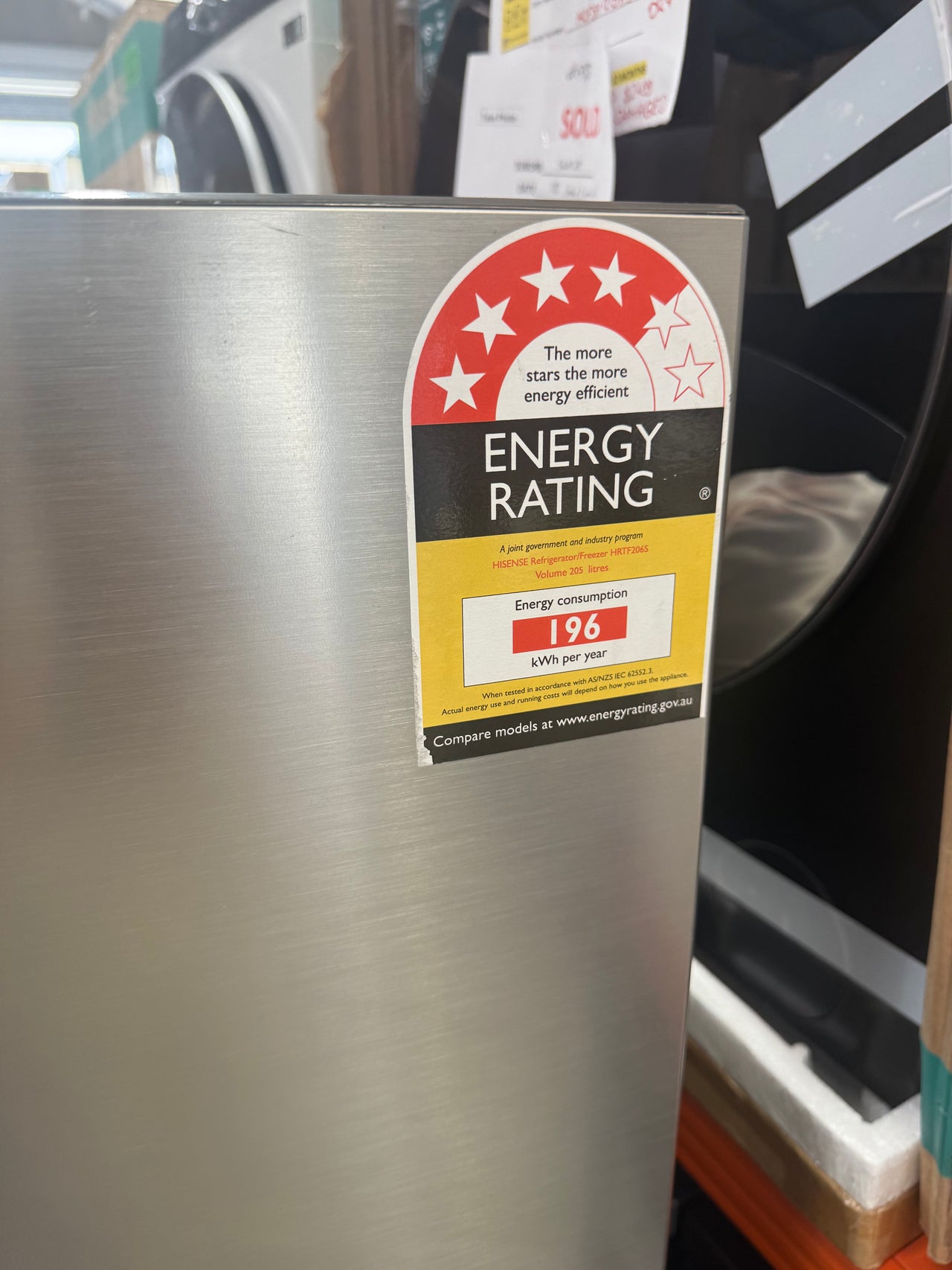 Factory second Hisense 205L Top Mount Fridge – HRTF206S