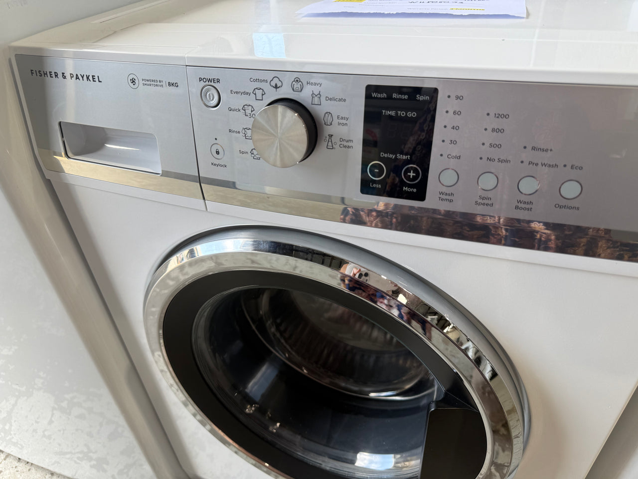 Second hand Fisher & Paykel 8kg Front Loader Washing Machine Model: WH8060J3