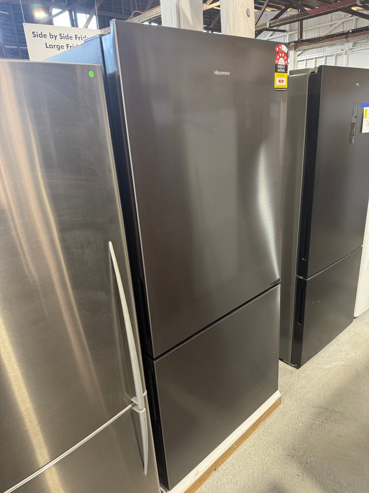 Factory Second Hisense 503L Bottom Mount Fridge – Stainless Steel (HRBM503E)