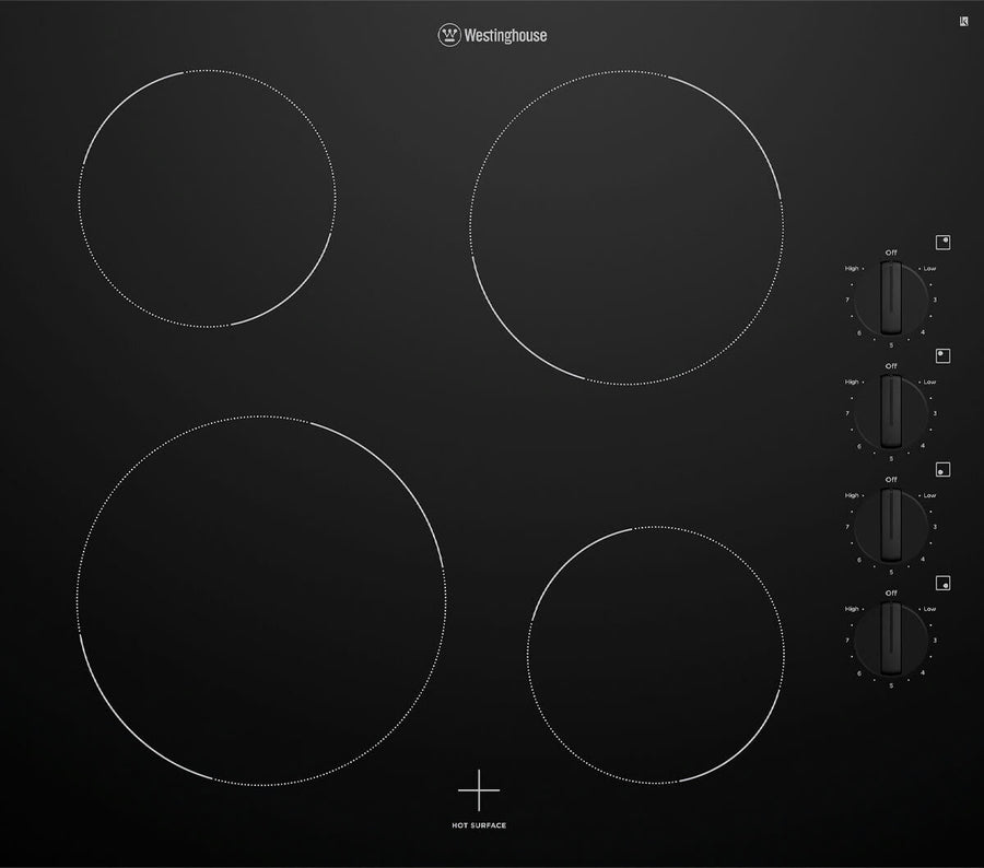 Factory second Westinghouse 60cm 4 Zone Ceramic Cooktop – WHC642BC(NAT)