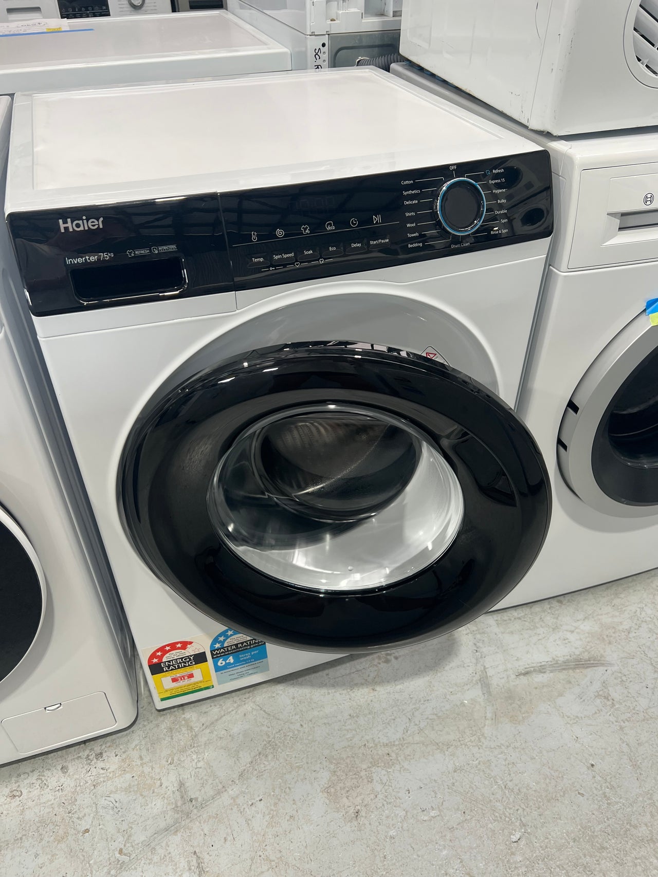 Factory second Haier 7.5kg Front Load Washer HWF75AW3 - Second Hand Appliances Geebung