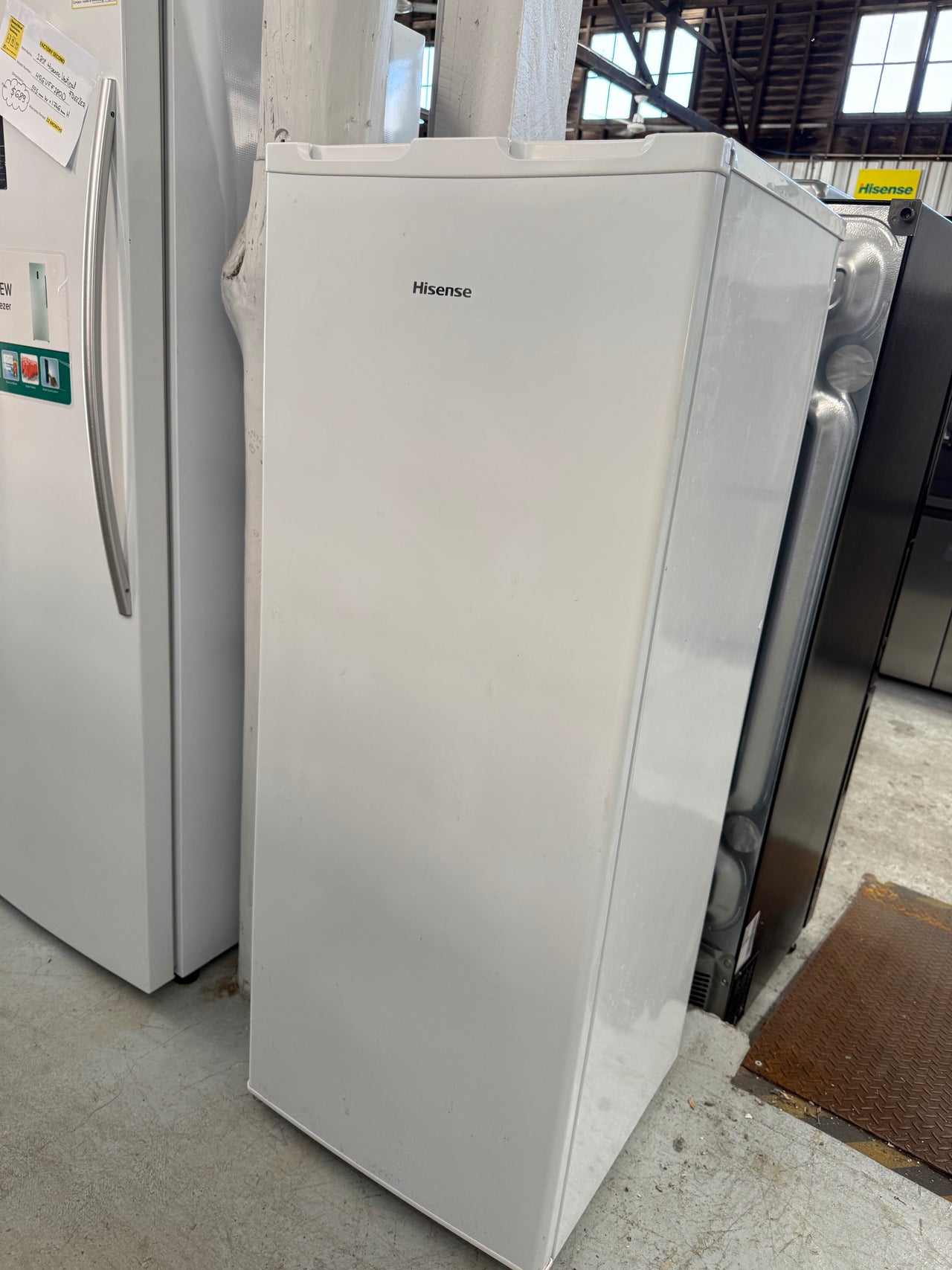 Second hand Hisense 1-DOOR WHITE FREEZER Model No. HR6VFF177A