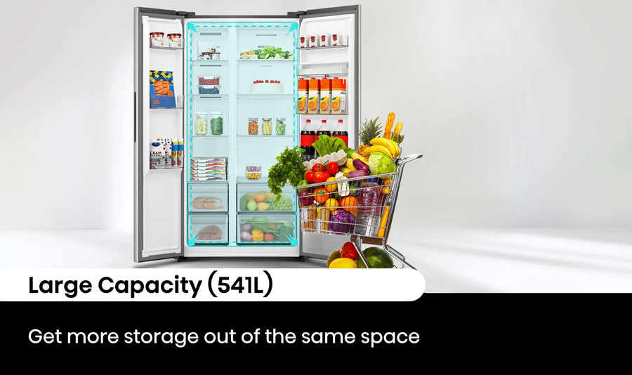 Factory second Hisense 541L Side-by-Side Refrigerator – HRSBS540SW