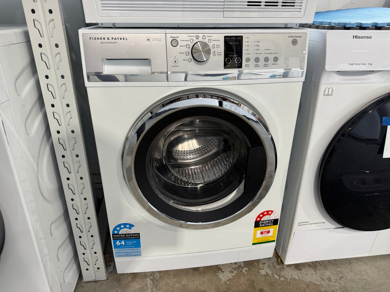 Second hand FISHER &PAYKEL 7.5KG QUICKSMART FRONT LOAD WASHING MACHINE WH7560J3 - Second Hand Appliances Geebung