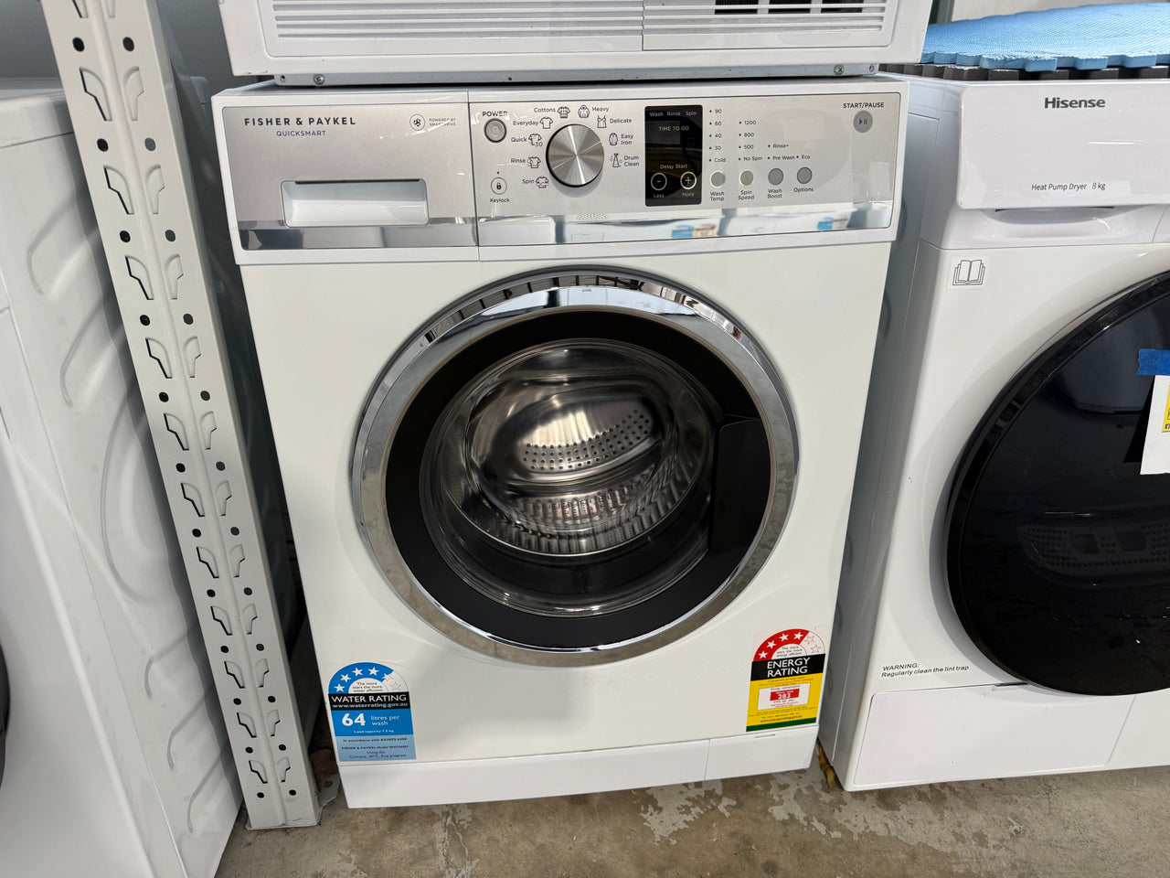 Second hand FISHER &PAYKEL 7.5KG QUICKSMART FRONT LOAD WASHING MACHINE WH7560J3 - Second Hand Appliances Geebung