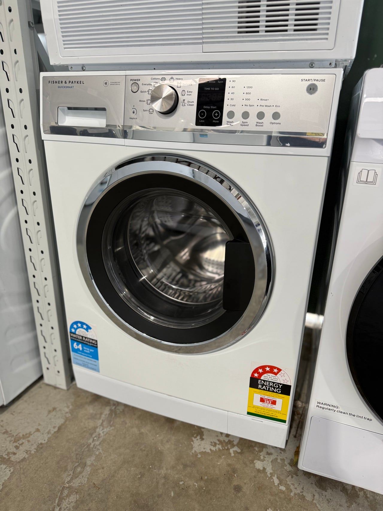 Second hand FISHER &PAYKEL 7.5KG QUICKSMART FRONT LOAD WASHING MACHINE WH7560J3 - Second Hand Appliances Geebung