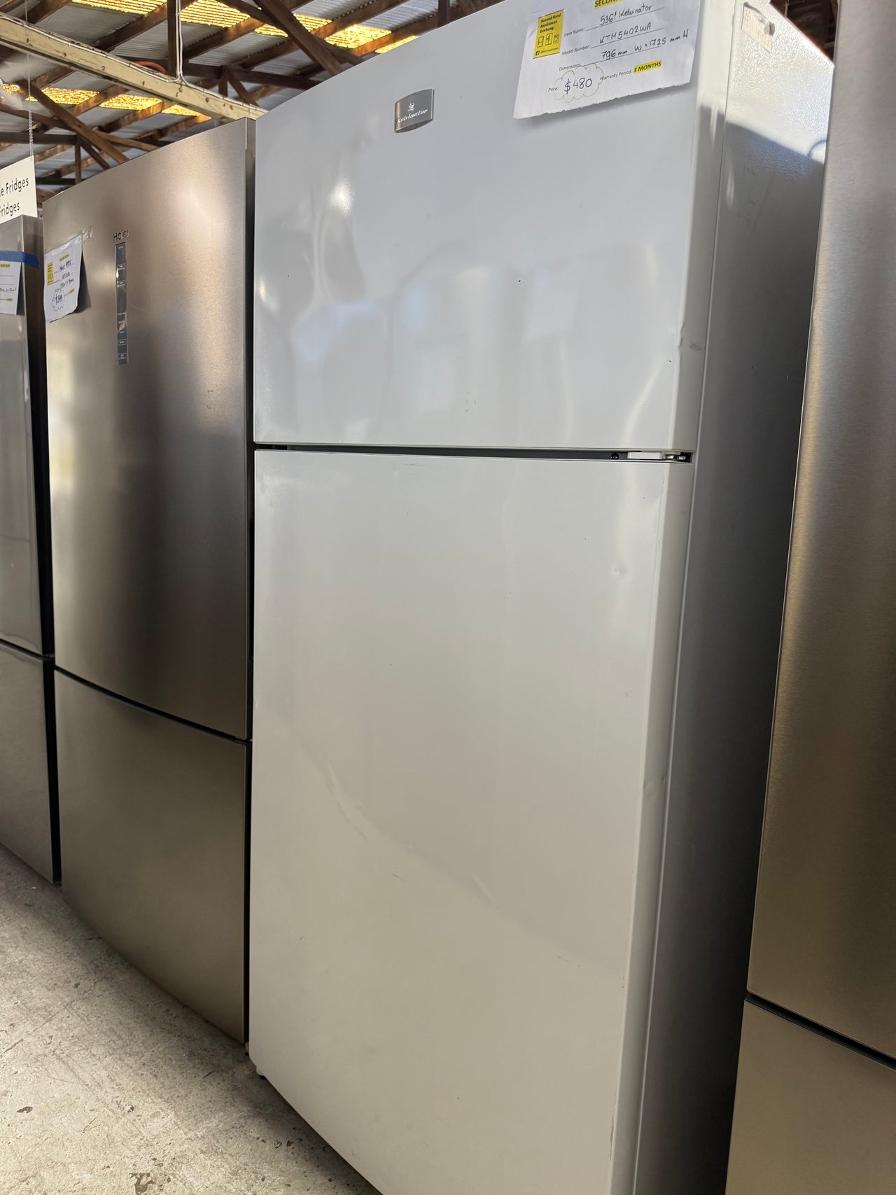 Second hand Kelvinator 536L Top Mount Refrigerator MODEL NO: KTM5402WA