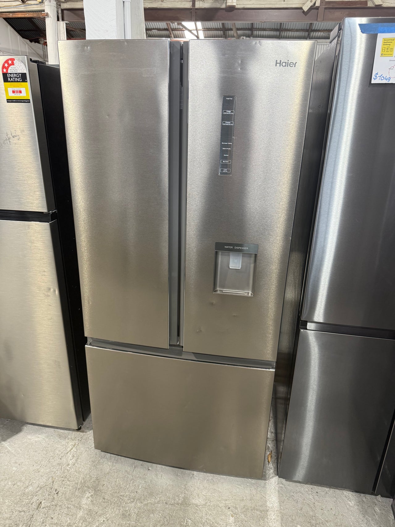 Factory second Haier 489L French Door Refrigerator HRF520FHS