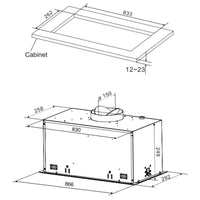 Thumbnail for Factory second Westinghouse 86cm Integrated Rangehood – Dark Stainless Steel WRI825BC