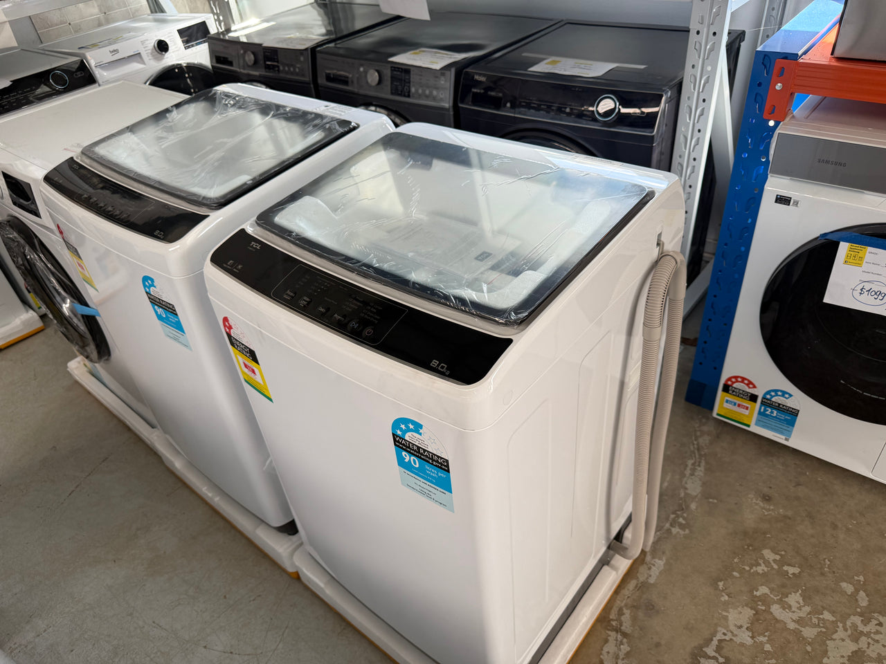 Transportation damaged TCL F708TLW 8kg top load washing machine