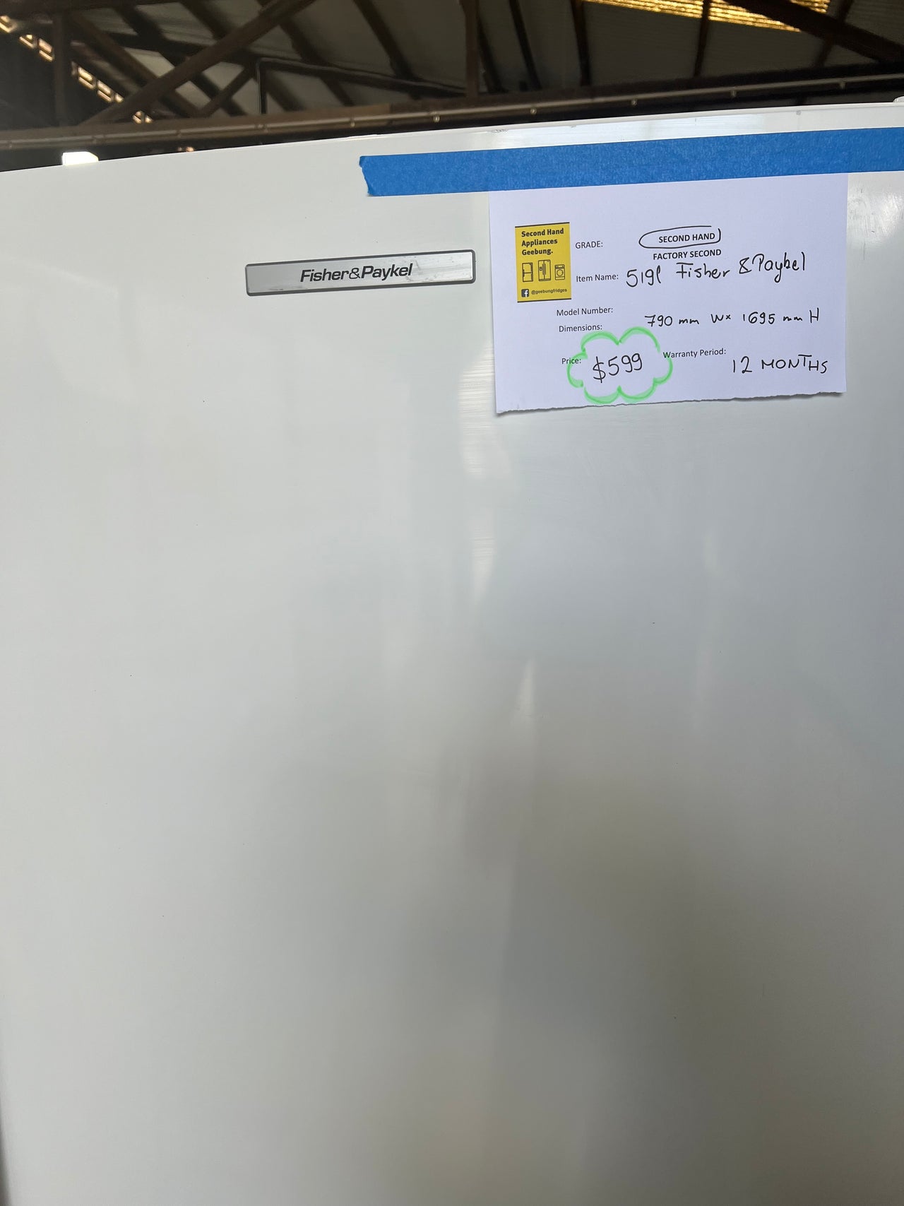 Second hand 519L Fisher & Paykel Fridge E522BRE3 - Second Hand Appliances Geebung