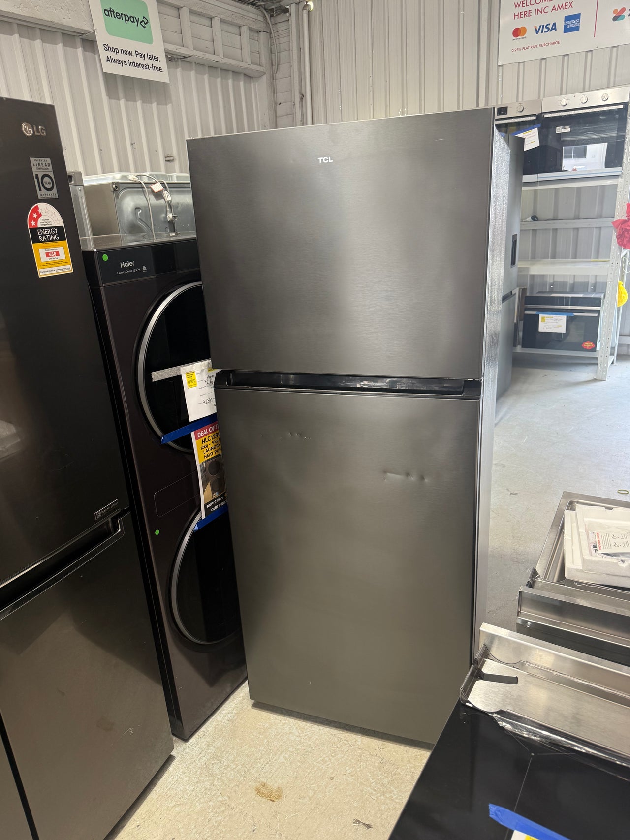 Factory Second TCL 420L Top Mount Fridge – Galaxy Grey (P491TMS)