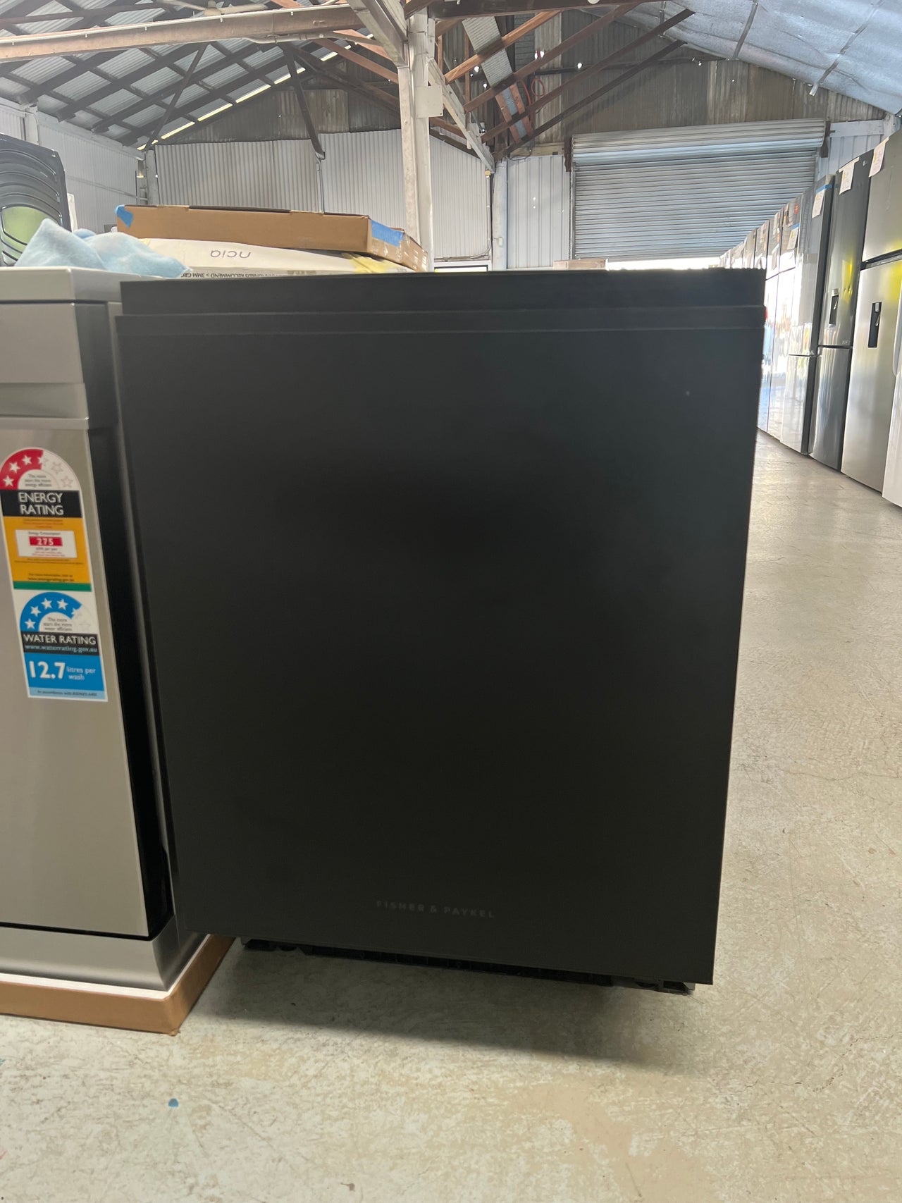 Factory second FISHER & PAYKEL SERIES 7 TALL BUILT UNDER DISHWASHER WITH SANITISE BLACK DW60UZT4B2 - Second Hand Appliances Geebung