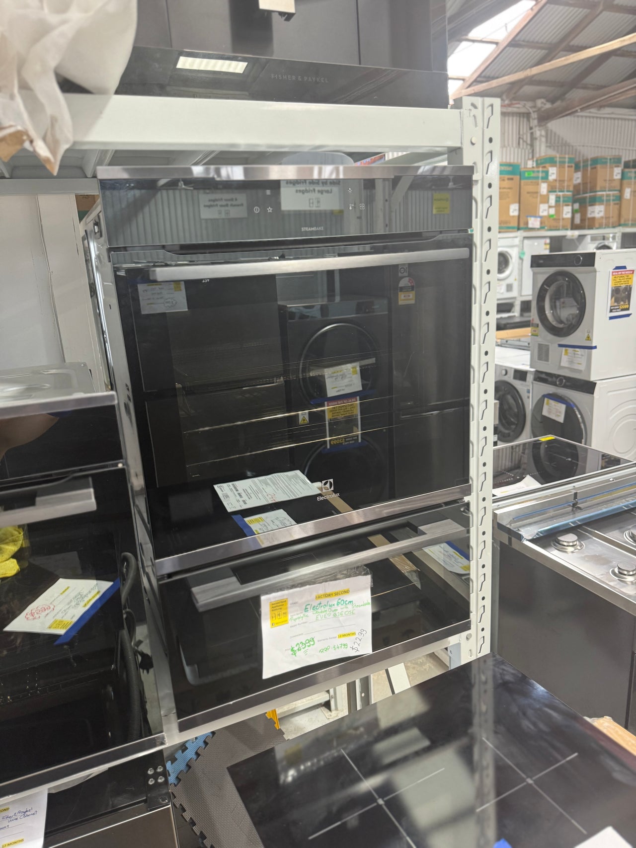 Factory Second Electrolux 60cm Pyrolytic Duo Oven – Dark Stainless Steel (EVEP626DSE)