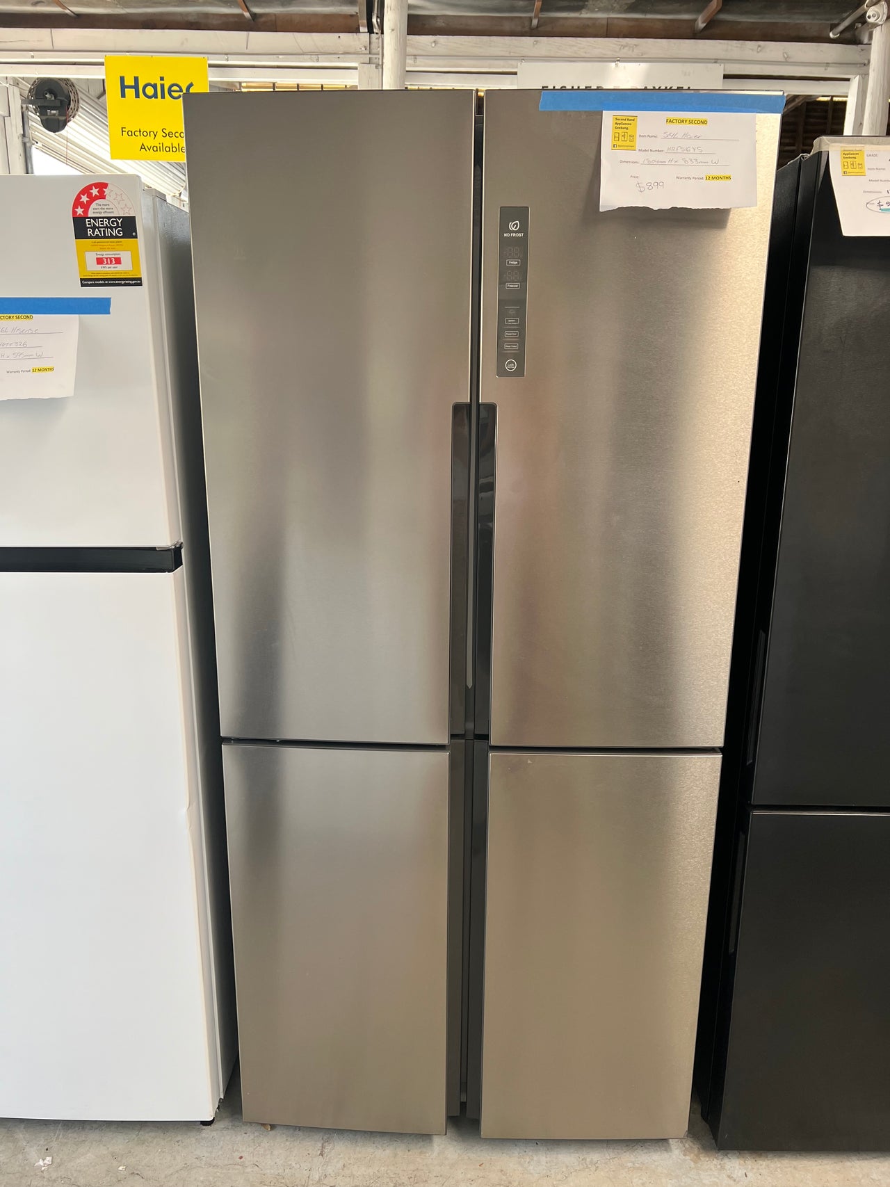 Factory second Haier 469L Quad Door Frost Free Fridge Model: HRF516YS - Second Hand Appliances Geebung