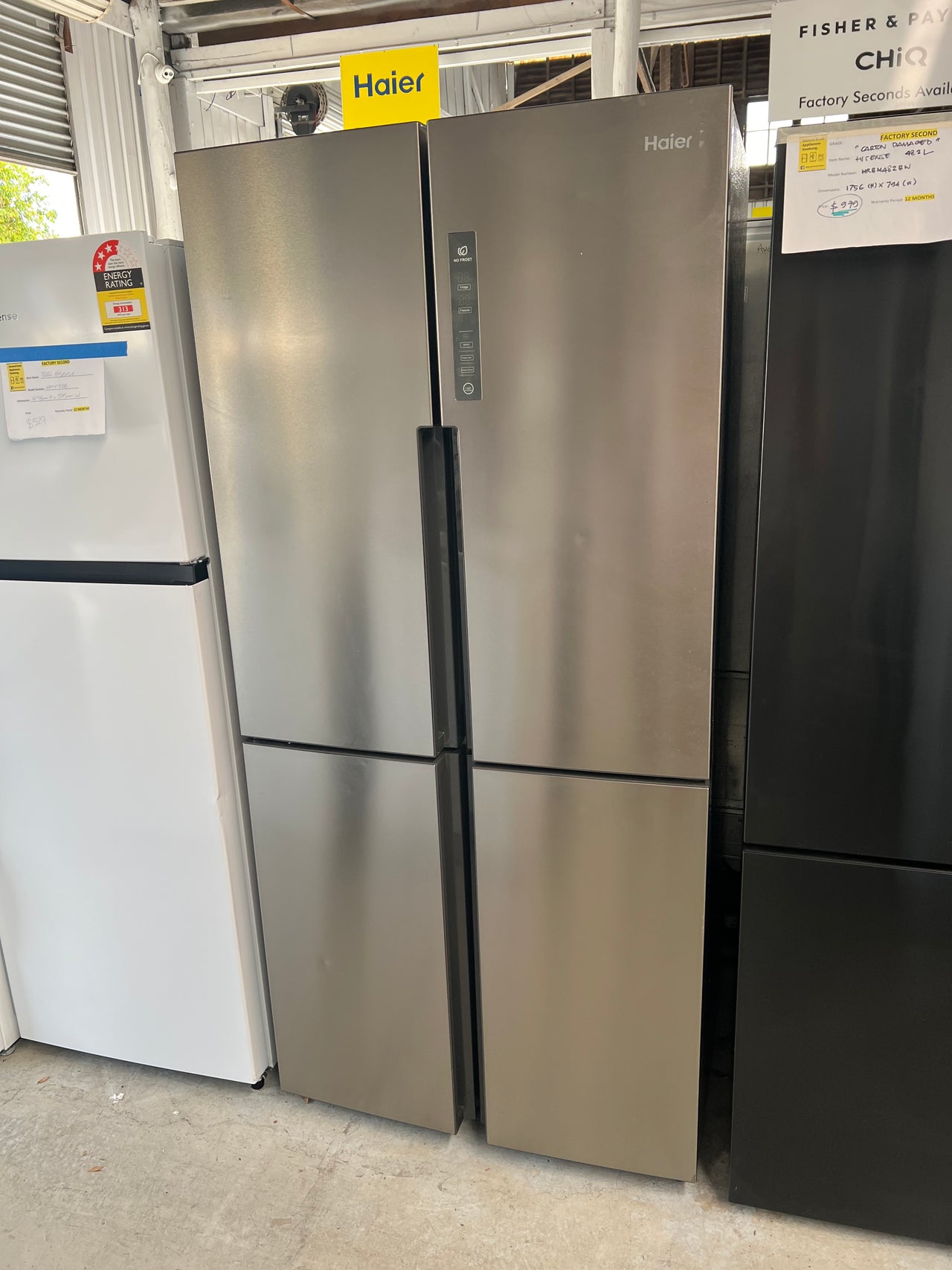 Factory second Haier 469L Quad Door Frost Free Fridge Model: HRF516YS - Second Hand Appliances Geebung