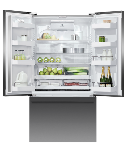 Factory second Fisher & Paykel 569L French Door Refrigerator Freezer – Black Stainless Steel | RF610ADUB5